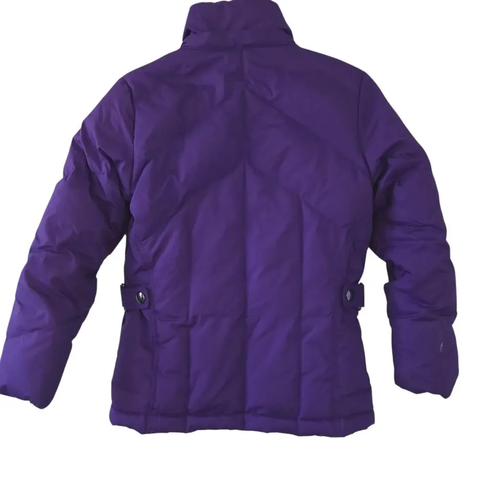 Jonathon Stone Girls Purple Puffer Jacket Medium 10/12 Winter Jacket Zip Up